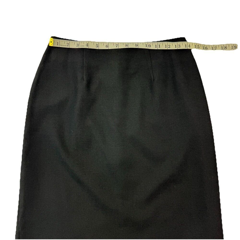 Vintage C.C. Magic Black Pencil Skirt Womens Size 10 Lined Made USA Career - Picture 8 of 9